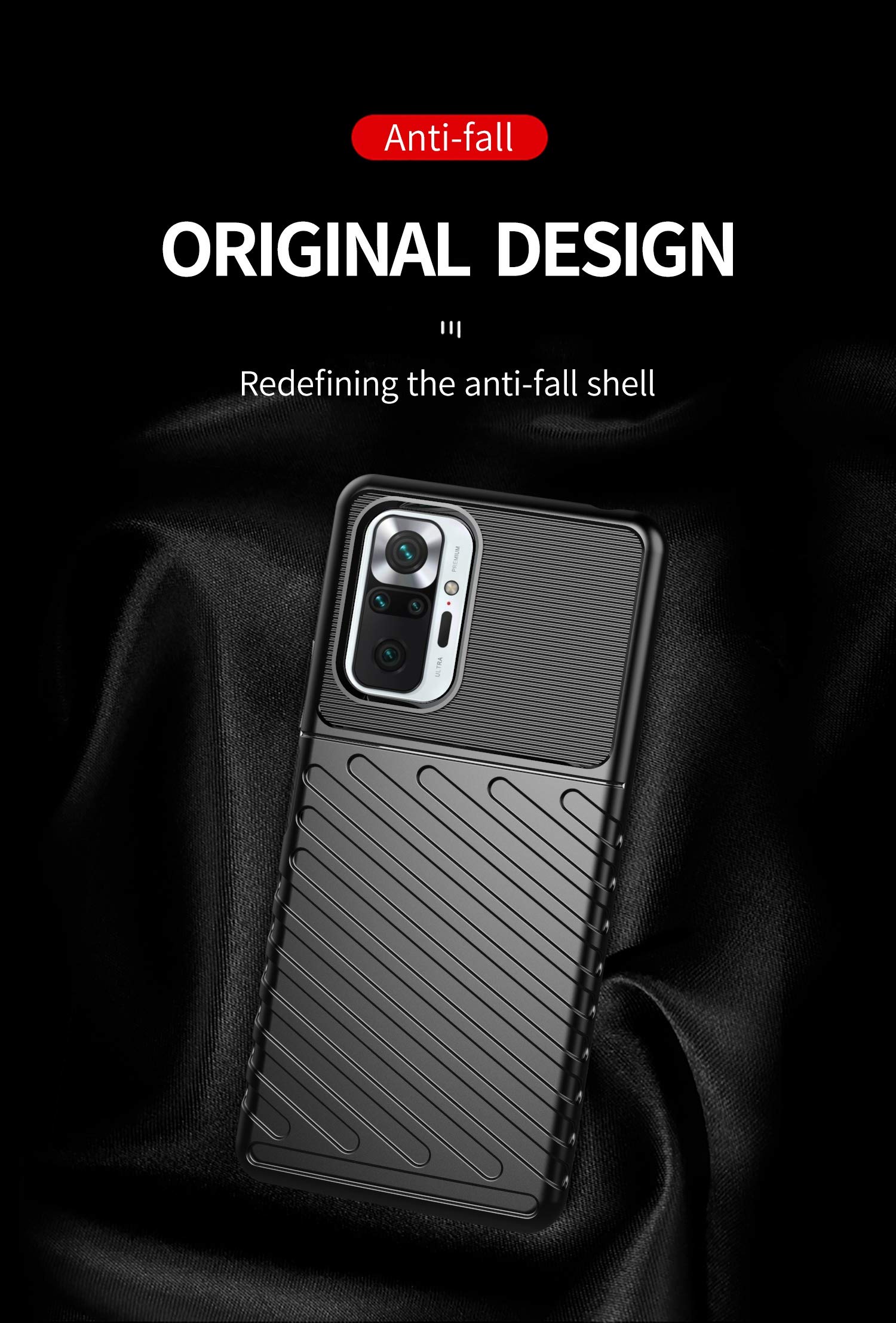 Per Xiaomi Redmi Note 10 4G Custodia Sottile Anti-urto Anello Armor Cover