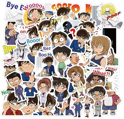 Amazon Co Jp Furuix ステッカ 50枚入防水ステッカー 名探偵コナン 真実はいつも一つ 車 オートバイ 自転車 パソコン ギター 携帯 ノート トランクケース 文房具 オフィス用品