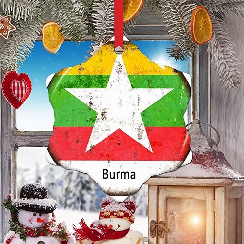 Vista 124 de Chipre - Adornos colgantes para árbol de Navidad, bandera nacional de Chipre, adornos de cerámica para decoraciones de Navidad, regalo de viajero