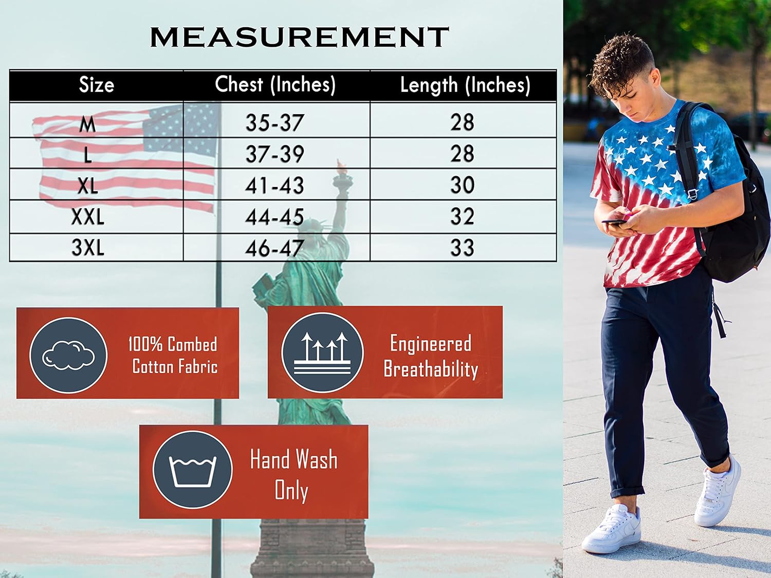 HAPPY BAY Men's 4th of July Patriotic US American Flag Tshirt Short Sleeve Tee Summer T-Shirts Shirts for Men - Image 5