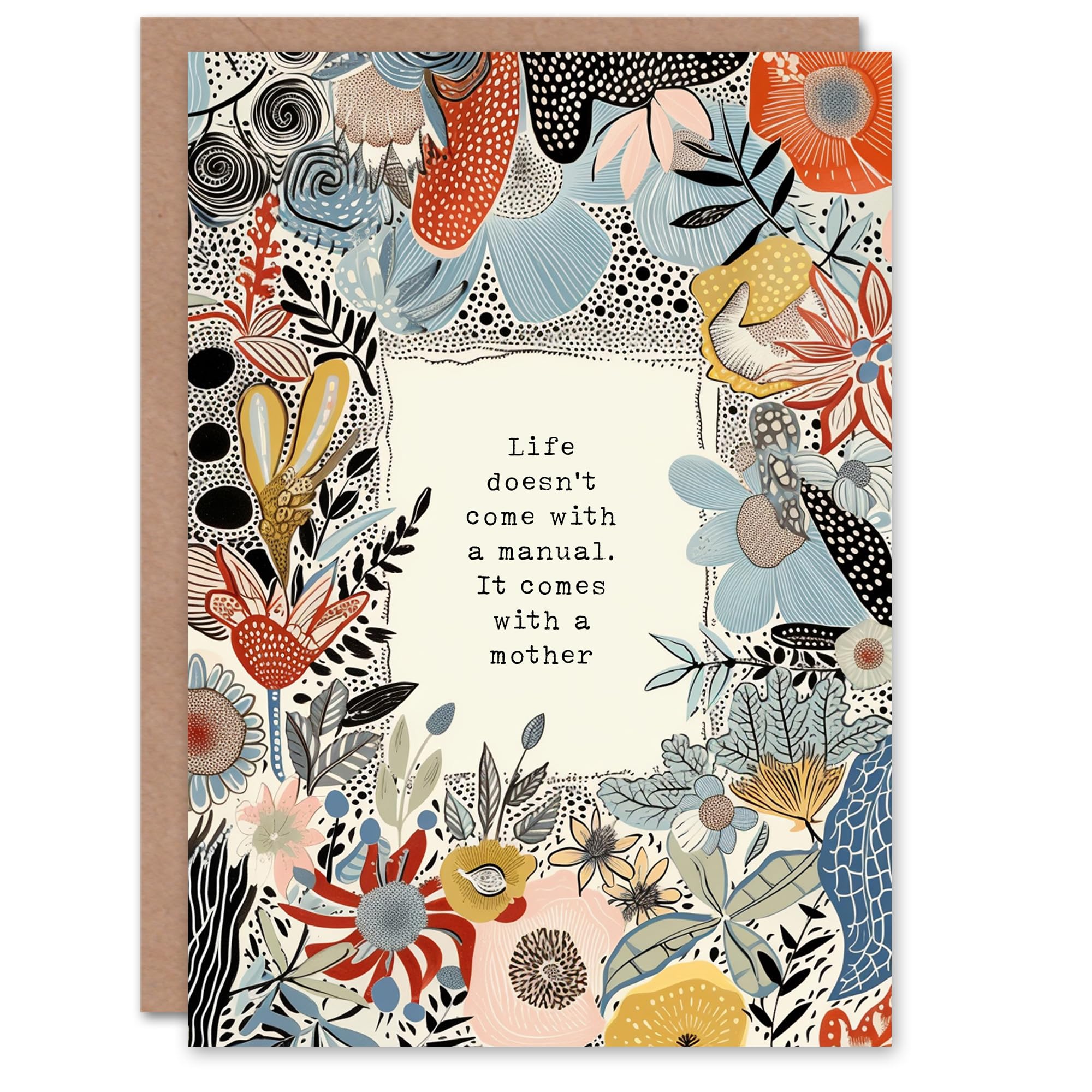 Mother's Day Funny Life Manual Mother Fun Humour Joke Mum Greeting Card