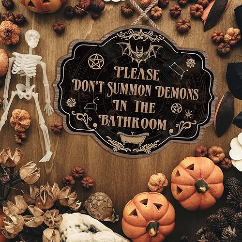 Miniatura 5 de Letreros de feliz Halloween, decoraciones de Halloween para interiores, bonita decoración de Halloween, decoración de puerta de pared de Halloween,