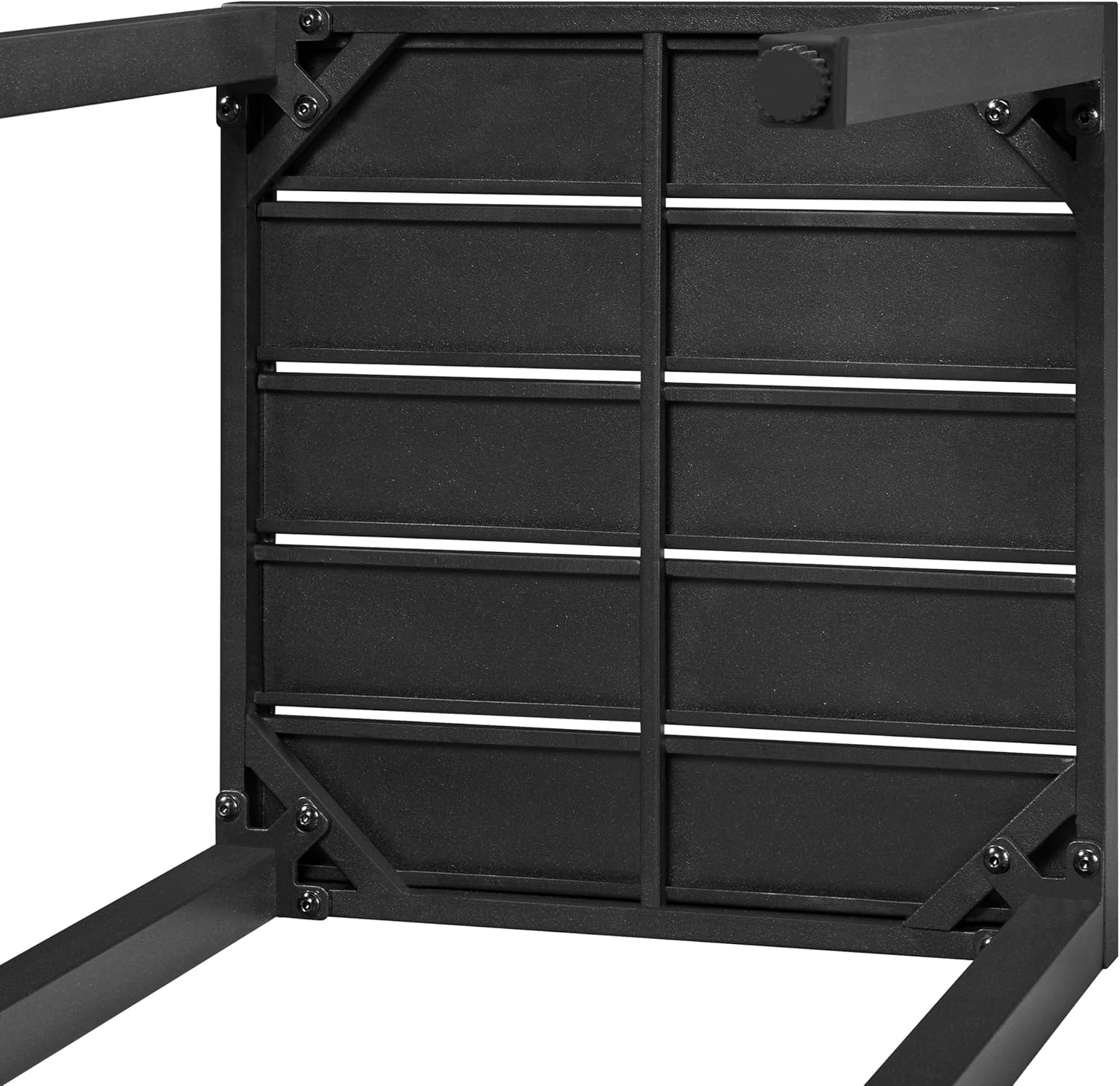 Yaheetech Outdoor Side Table, Small Metal Square Side Table, Easy Maintenance & Weather Resistance, Outside End Table for Patio, Porch, Deck, Pool, Indoor/Outdoor Use, Black