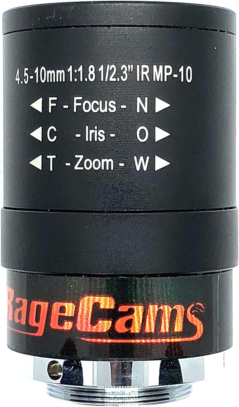 4.5-10mm Manual Iris 1:1.8 1/2.3" IR 10 Mega Pixel 10MP CS Mount Camera Lens for Arecont Axis Pelco Bosch YI4k Gopro Hero6 Ribcage Back Bone