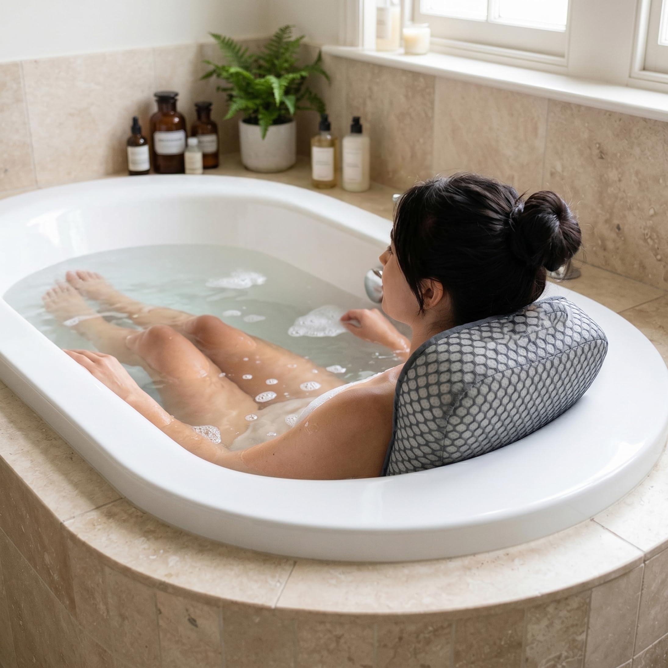 Asientos de bañera de hidromasaje, asiento elevador de bañera de hidromasaje, taburete de piscina para bajo el agua, cojín de malla transpirable de fregadero rápido, antideslizante, funda
