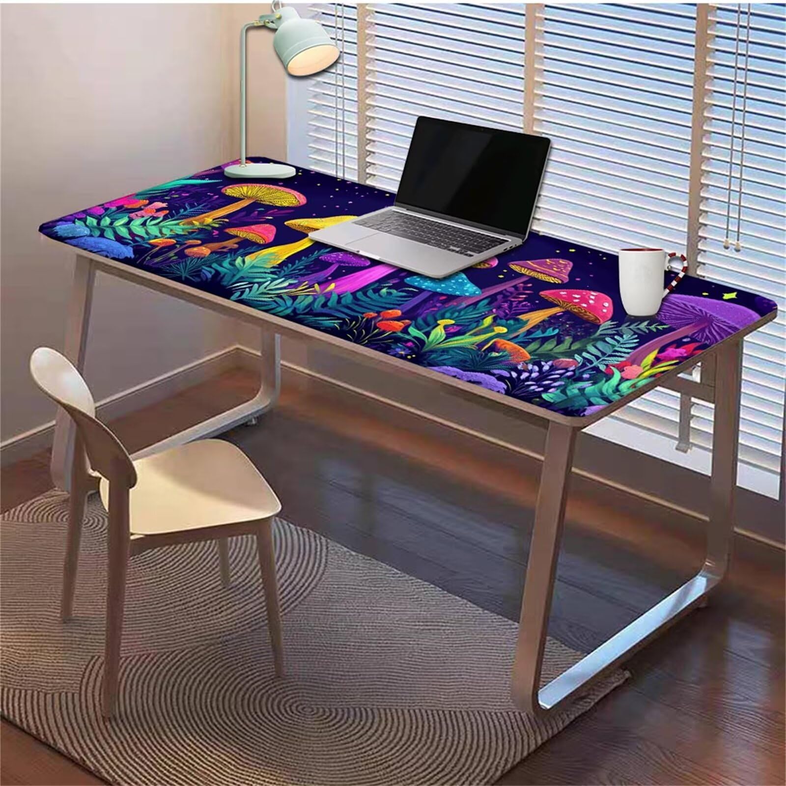 Gamingowa podkładka pod mysz 1200 x 600 x 3 mm, XXL, wodoszczelna, odporna na ścieranie, z przyszytymi krawędziami, niebieska, podkładka na biurko, poprawia prędkość i precyzję, do komputera, laptopa