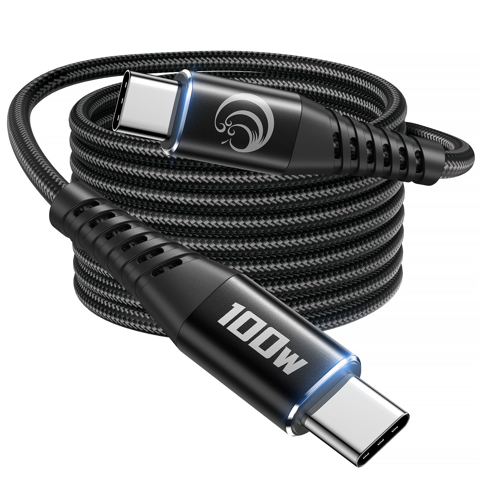USB C auf USB C Kabel, 100W USB C Kabel [2M] PD 5A Schnellladekabel USB-C Lang Kabel Nylon USB Typ C Ladekabel für iPhone 16 15 Pro Max, Samsung S24 S23 S22, iPad Pro, MacBook Pro/Air, Pixel, Switch