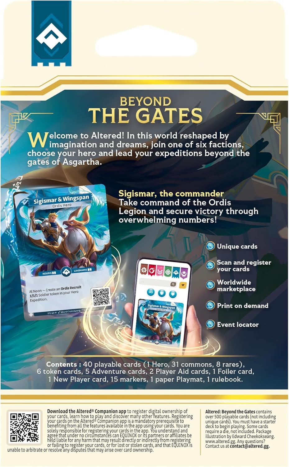 Equinox Altered Trading Card Game Ordis Starter Deck - Command the Ordis Legion! Strategy Game for Kids & Adults, Ages 13+, 2 Players, 10-40 Min Playtime, Made