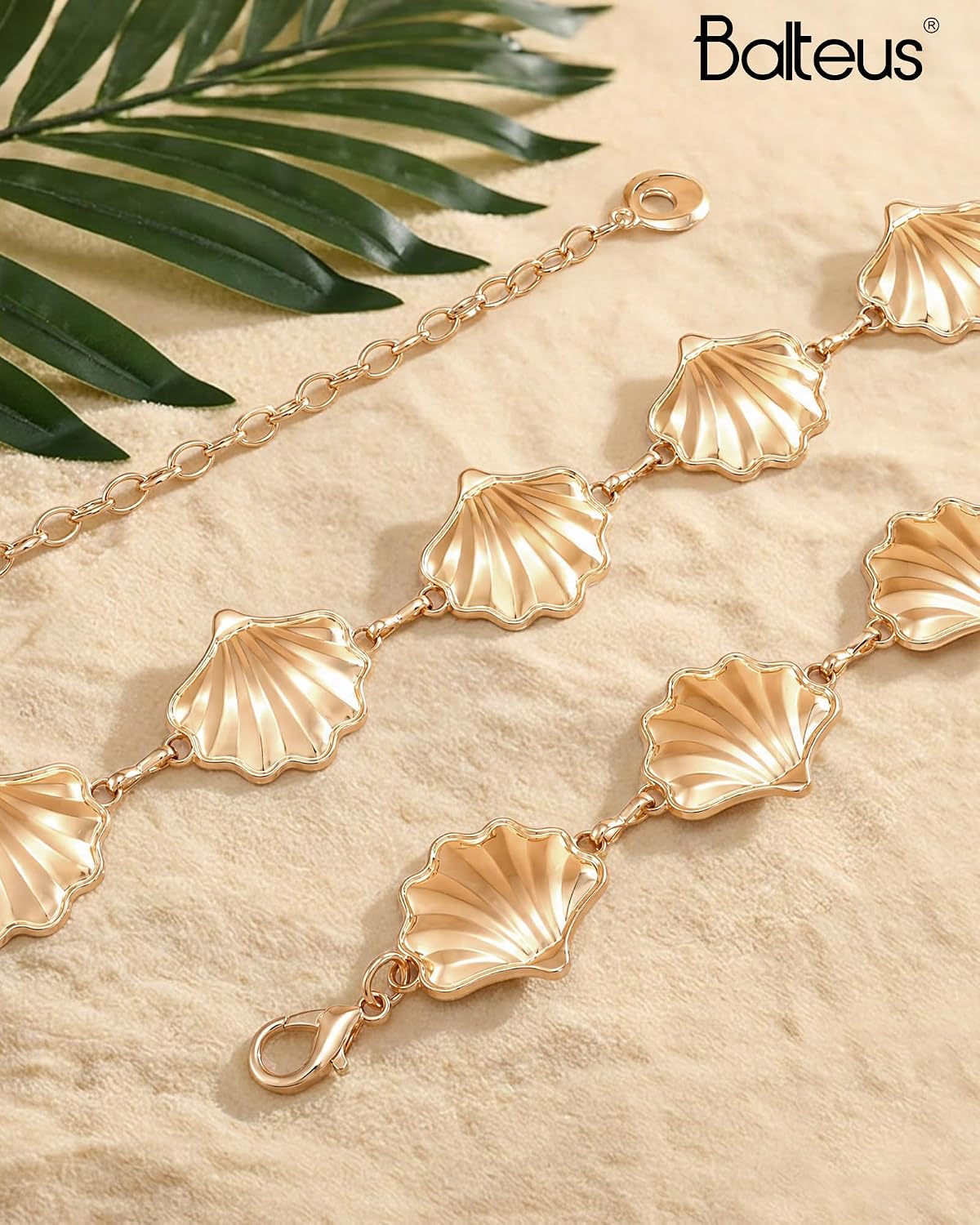 Gold Starfish Seashell Waist Chain Belt for Women Boho Shell Beaded Bikini Body Belly Chain Seashell Jewelry for Summer Beach Vacation