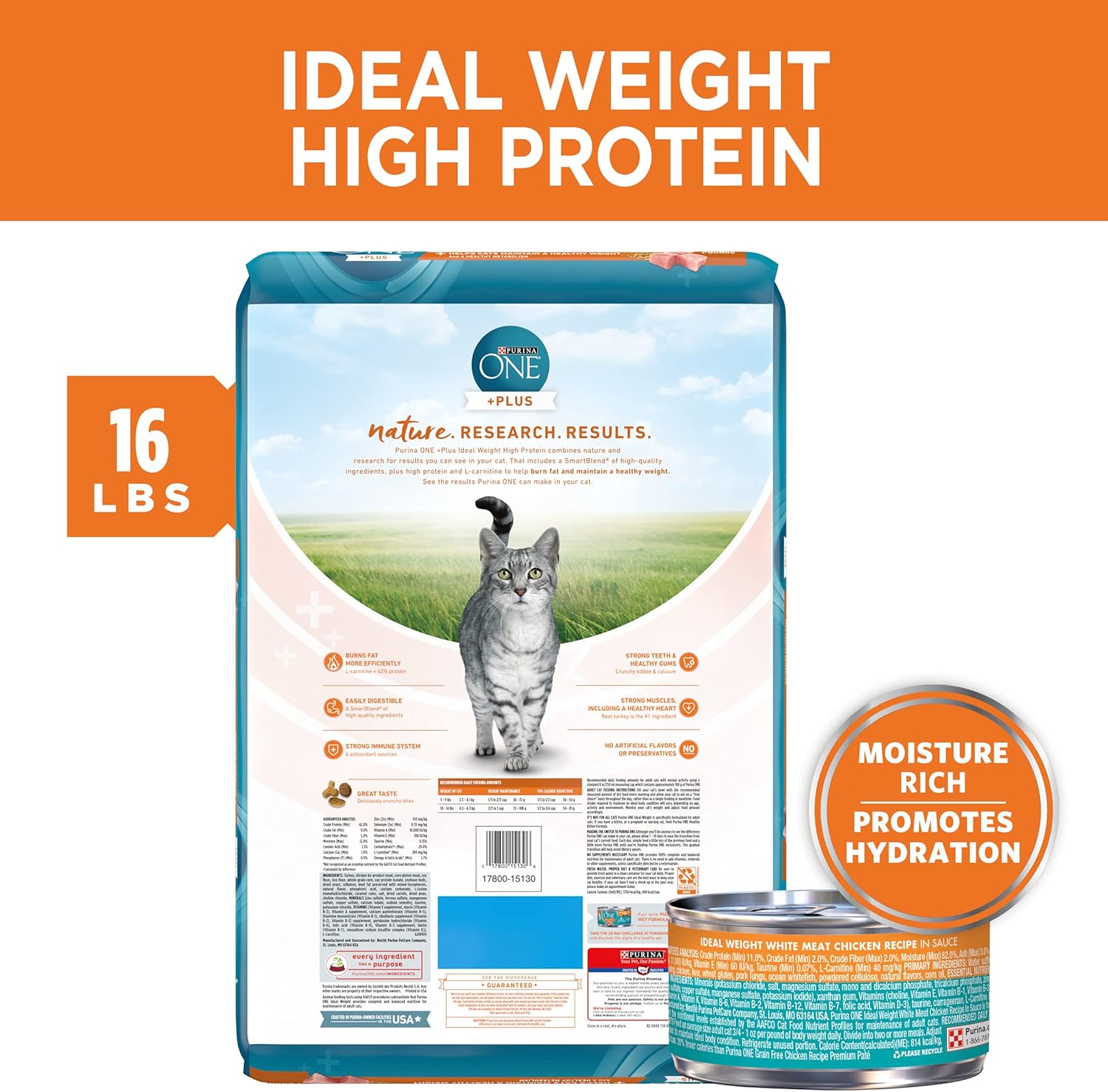 Purina ONE Natural, Weight Control Dry Cat Food & Wet Cat Food, Ideal Weight Bundle Pack