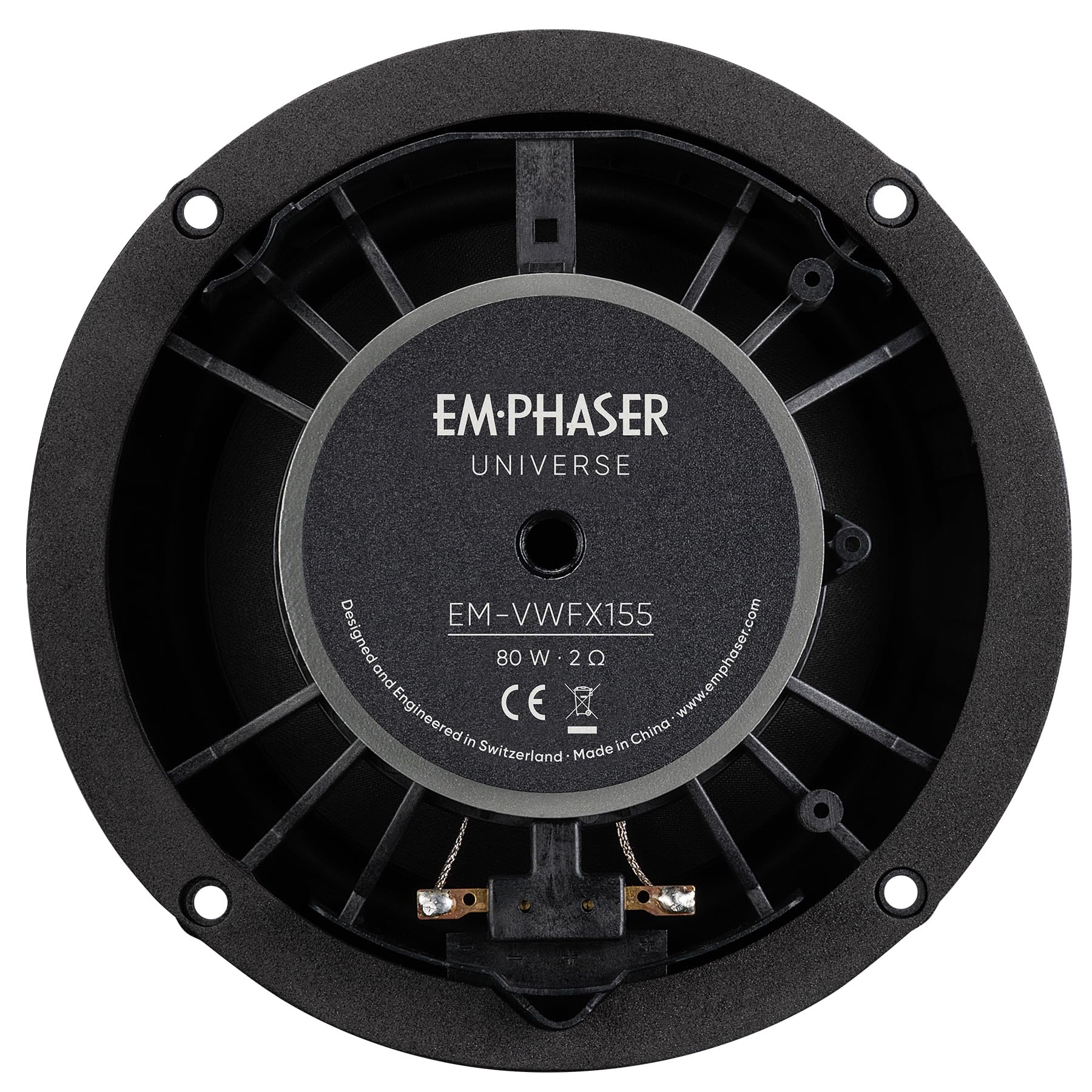 EM-VWFX155 - Potenti Altoparlanti Plug & Play a 2 Vie da 15,5 cm / 6", compatibili con VW, Seat, Skoda, Sistema Audio per Installazione sulla Porta, 80 W RMS, 1 Coppia
