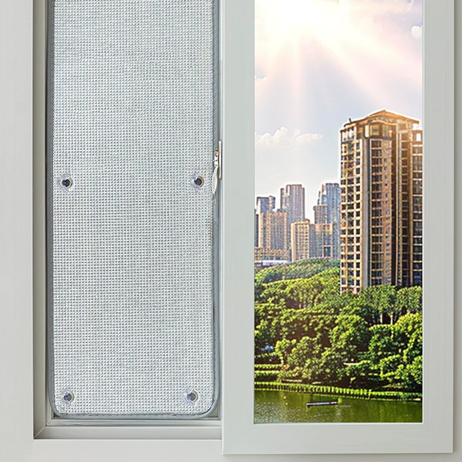 Reflective Window Film Anti Glare Reflective Glass Film,Heat Control Anti Uv Sun Protection Window Tint for Living Room,Office,Bathroom,Easy to Clean Reflective Foil (130x180cm)