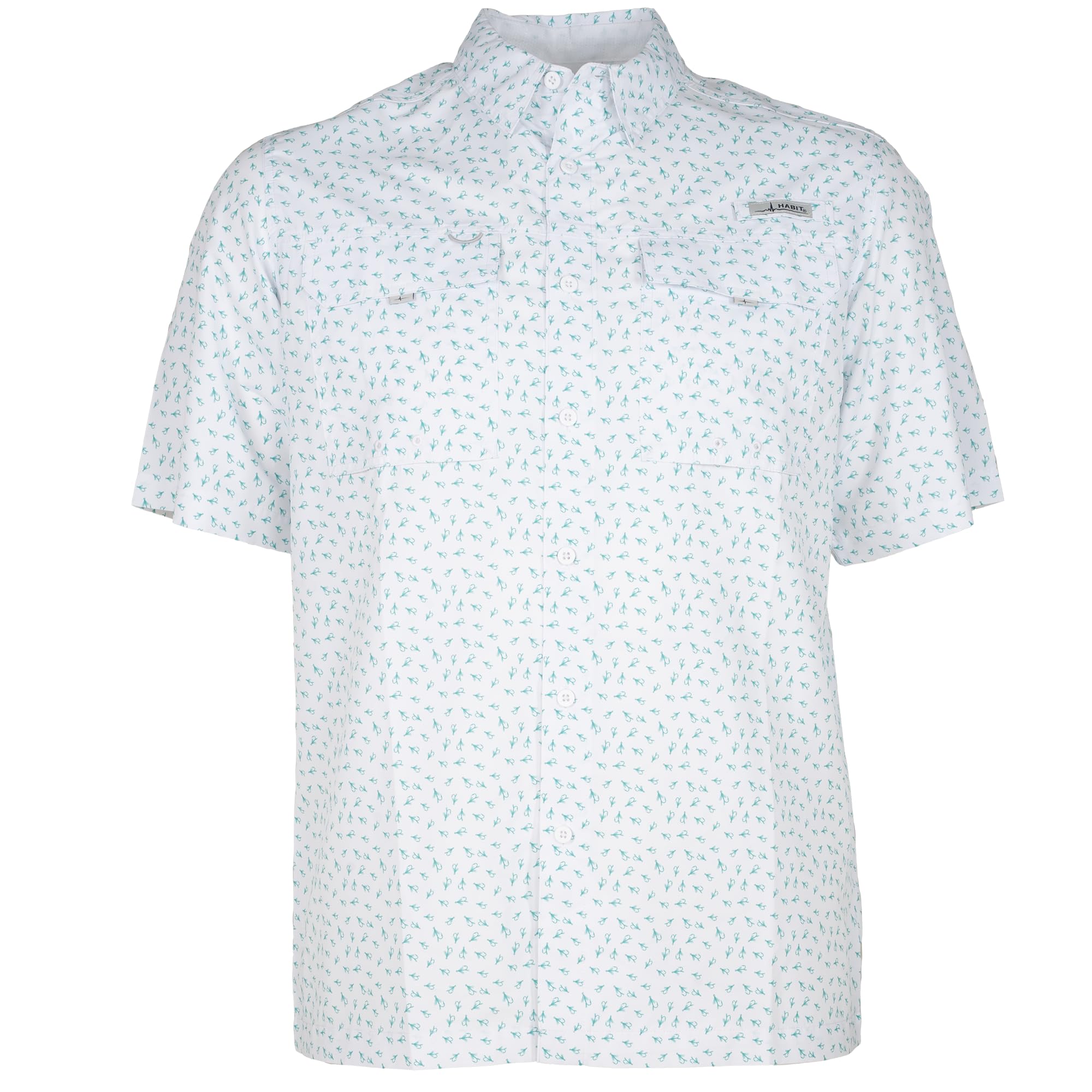 HABIT Men’s Fourche Mountain Short Sleeve River Guide Fishing Shirt - UPF 40+ UV Protection