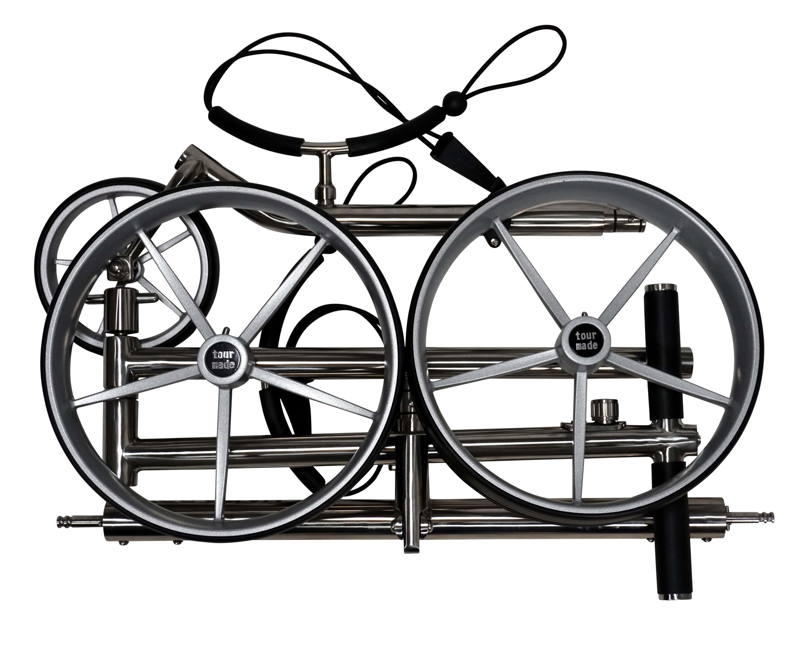 tour made Haicaddy HC9 I Golftrolley Elektrisch I Dank Parkbremse, Bergabfahrbremse & Hangausgleich pefekt für bergige Plätze I neues Modell I Deutsche Markenqualität