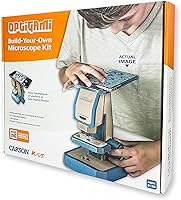 Vista 4 de Carson Optigami - Kit educativo de ciencia para niños, microscopio de cartón STEM DIY para niños (OG-100) pequeño