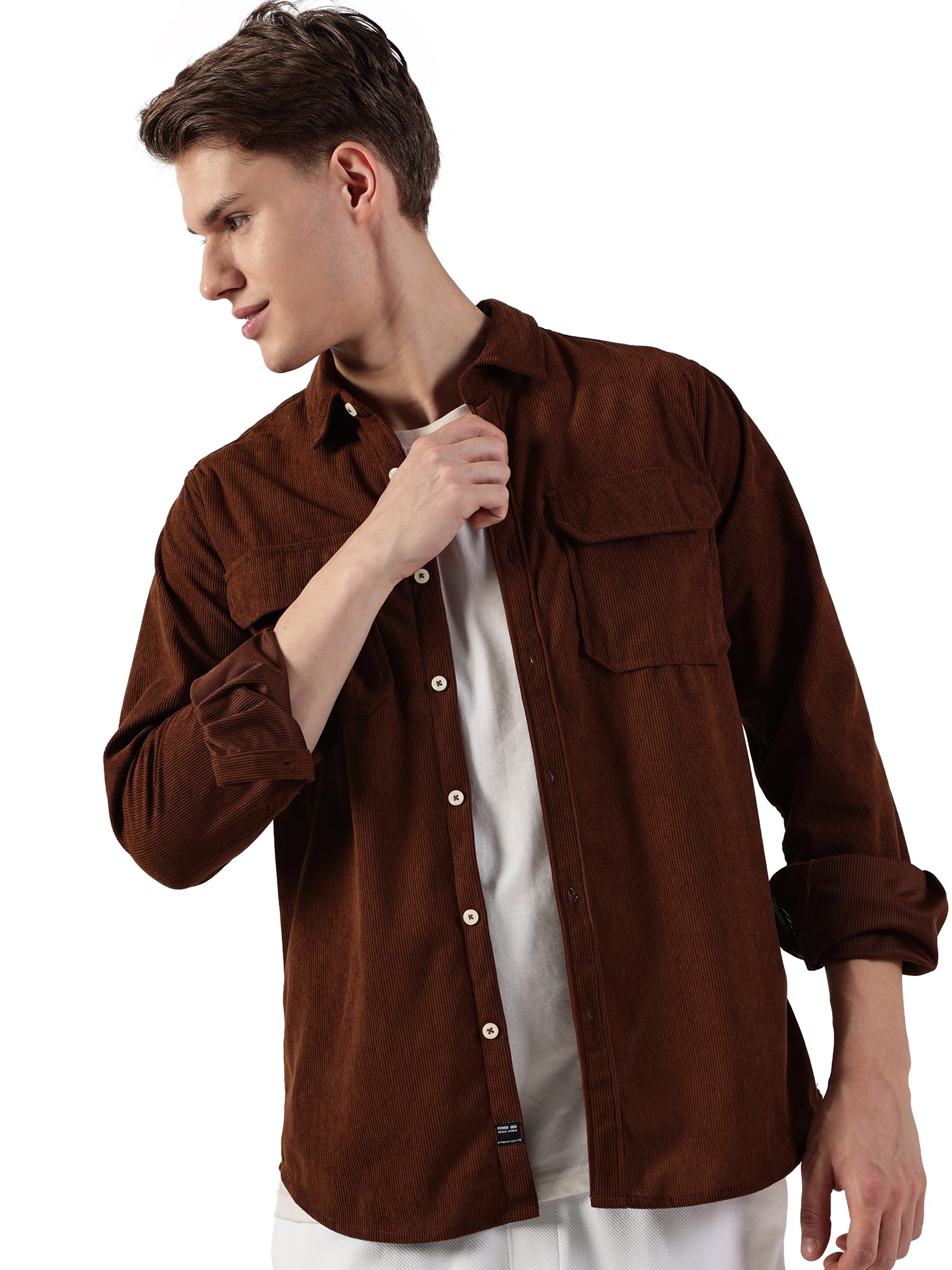thomas scott Men’s Premium Slim Fit Corduroy Shacket-picture-17