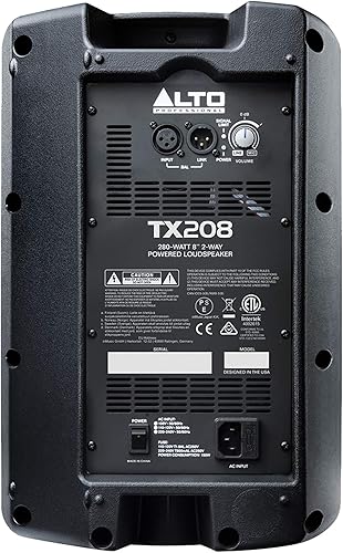 Miniatura 2 de Alto Professional TX208  Altavoces alimentados de 2 vías de 300 vatios y 8 pulgadas con crossover activo, conectividad impulsada por el rendimiento