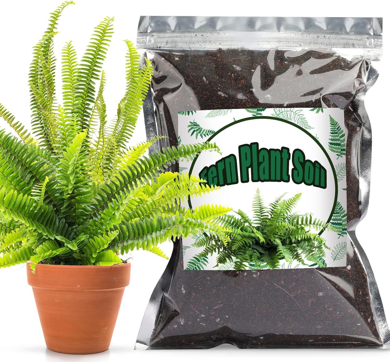 Doter Potting Soil Mix for Fern 10qt, Custom Hand Blended Mixture Suitable for Indoor/Outdoor Potted Fern Plant