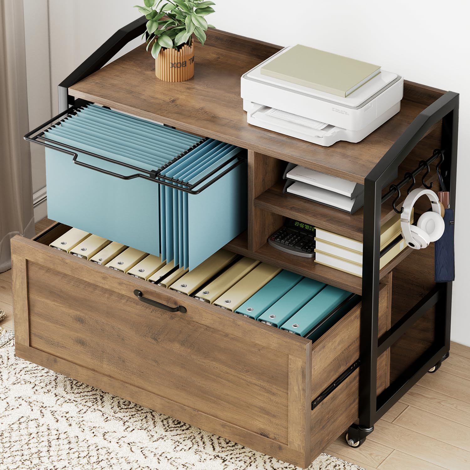 HSH Mobile Lateral File Cabinet with Drawer