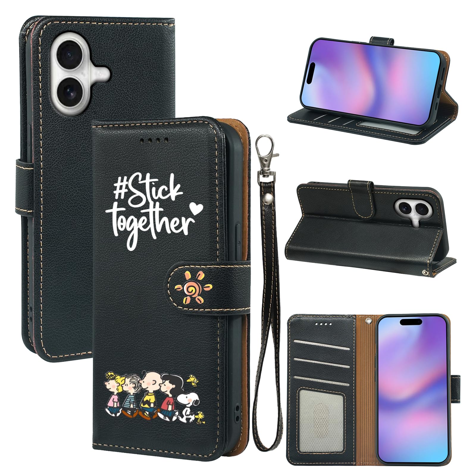 Amazon.co.jp: ORITEC For iPhone17 ケース 手帳型 財布型 かわいい