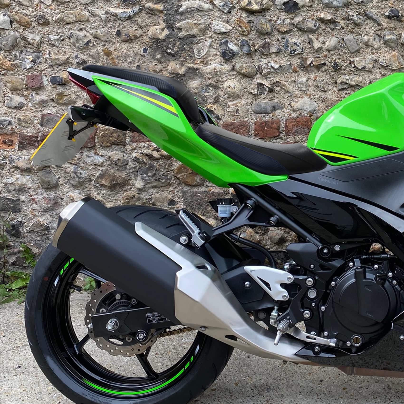 C.C. RIDER Black Driver & Passenger Seat Fit for Kawasaki Ninja