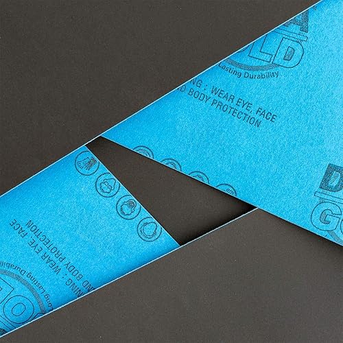 Miniatura 20 de Dura-Gold Hojas de papel de lija húmedo o seco de grano 320, 5-1/2 x 9 pulgadas, caja de 25 - lijado de corte fino, detalles, pulido automotriz