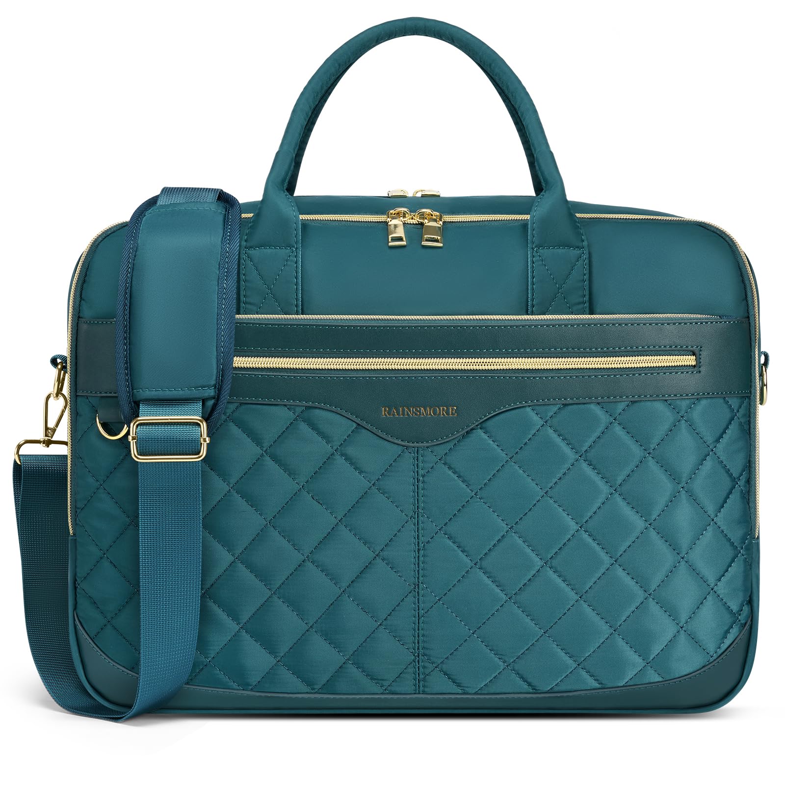 RAINSMORE Laptop Bags for Women 17 Inch Laptop Briefcase Waterproof Messenger Bag Large Computer Bag for Office Work College