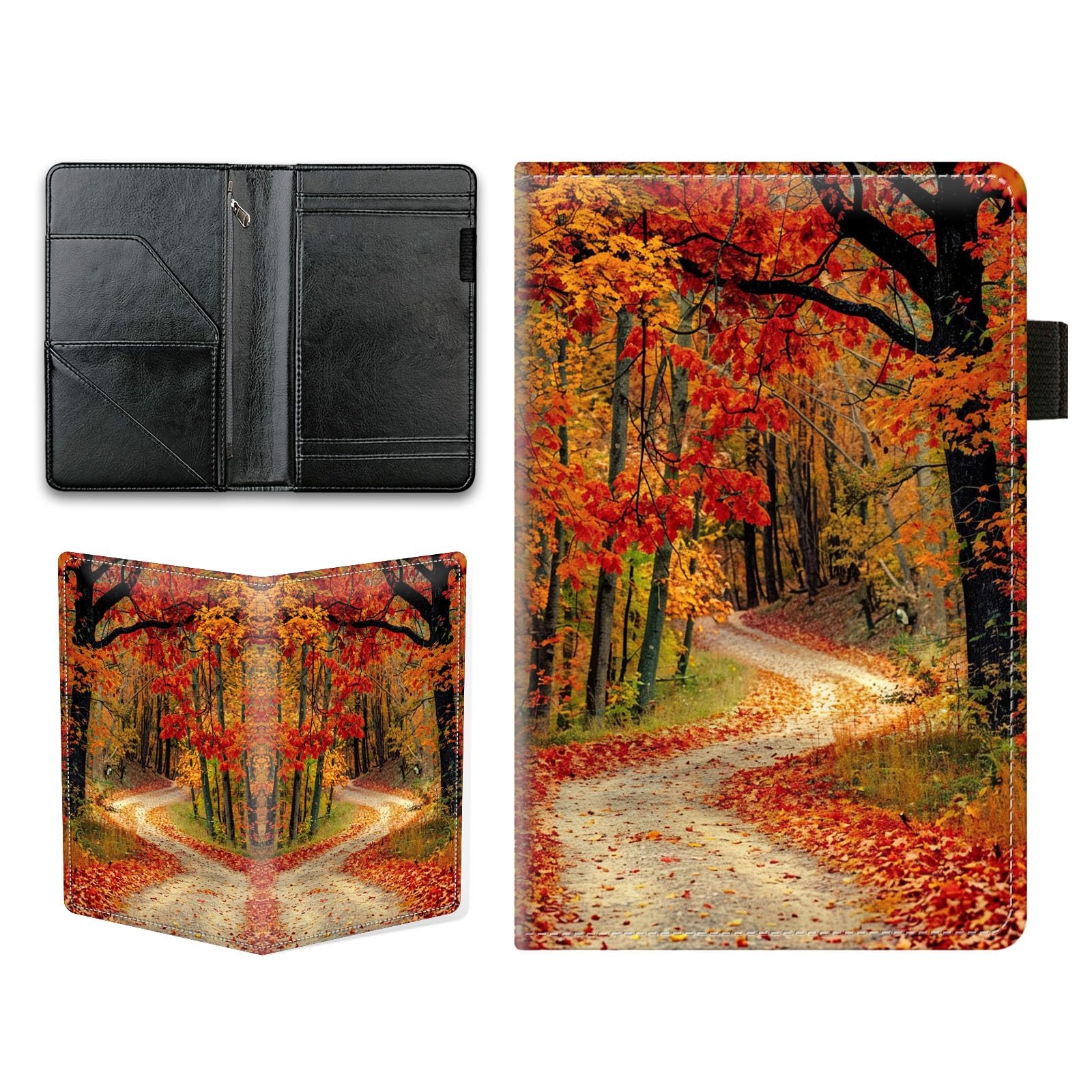 KUJKBFWJ Server Books for Waitress with 1 Zipper Pocket - Durable PU Leather Server Book with Pen Holder & Money Pocket, Professional Waiter Book Fits