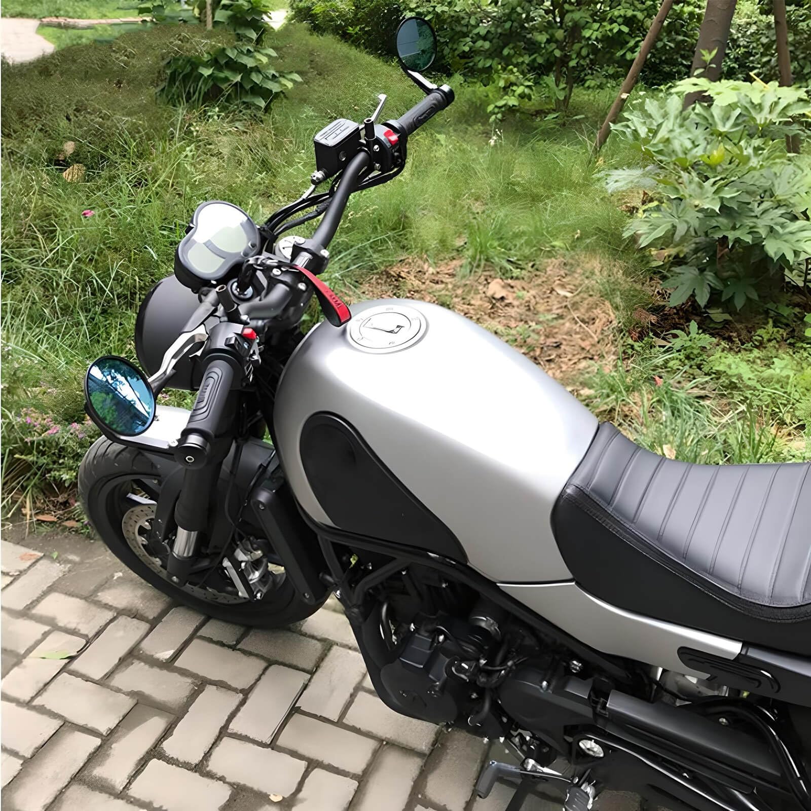 Retroviseur Moto pour S&uzuki GSR750 SV650 SV400 B&andit1250s 7/8'' Rétroviseurs Moto Rétroviseur D'extrémité Guidon en Embout Guidon Rétroviseur