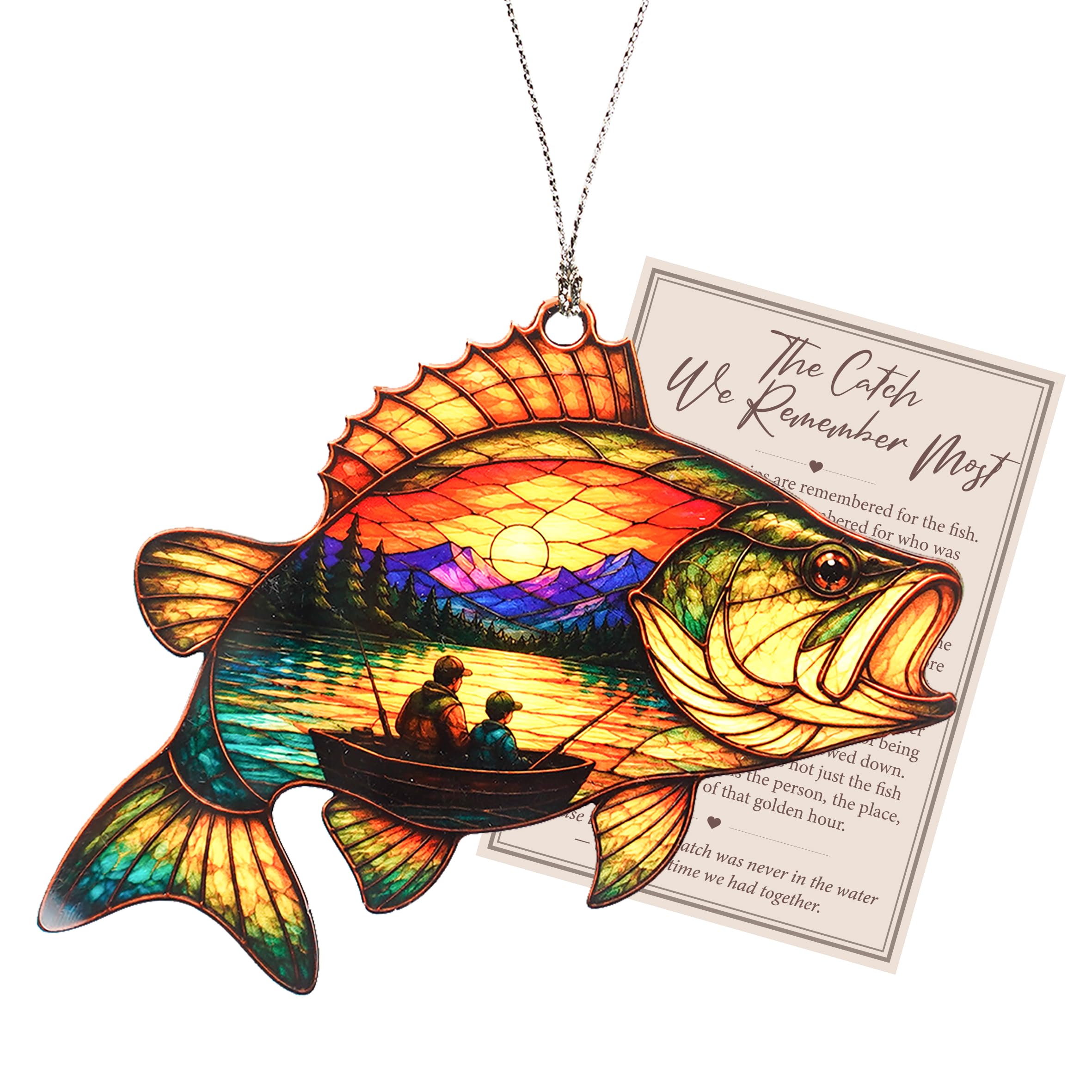 Fishing Christmas Ornaments 2026 - Funny Fishing Gifts for Men - Fisherman Gifts - Boat Ornament - Fish Ornaments for Christmas Tree - Xmas Present for Grandpa,Dad
