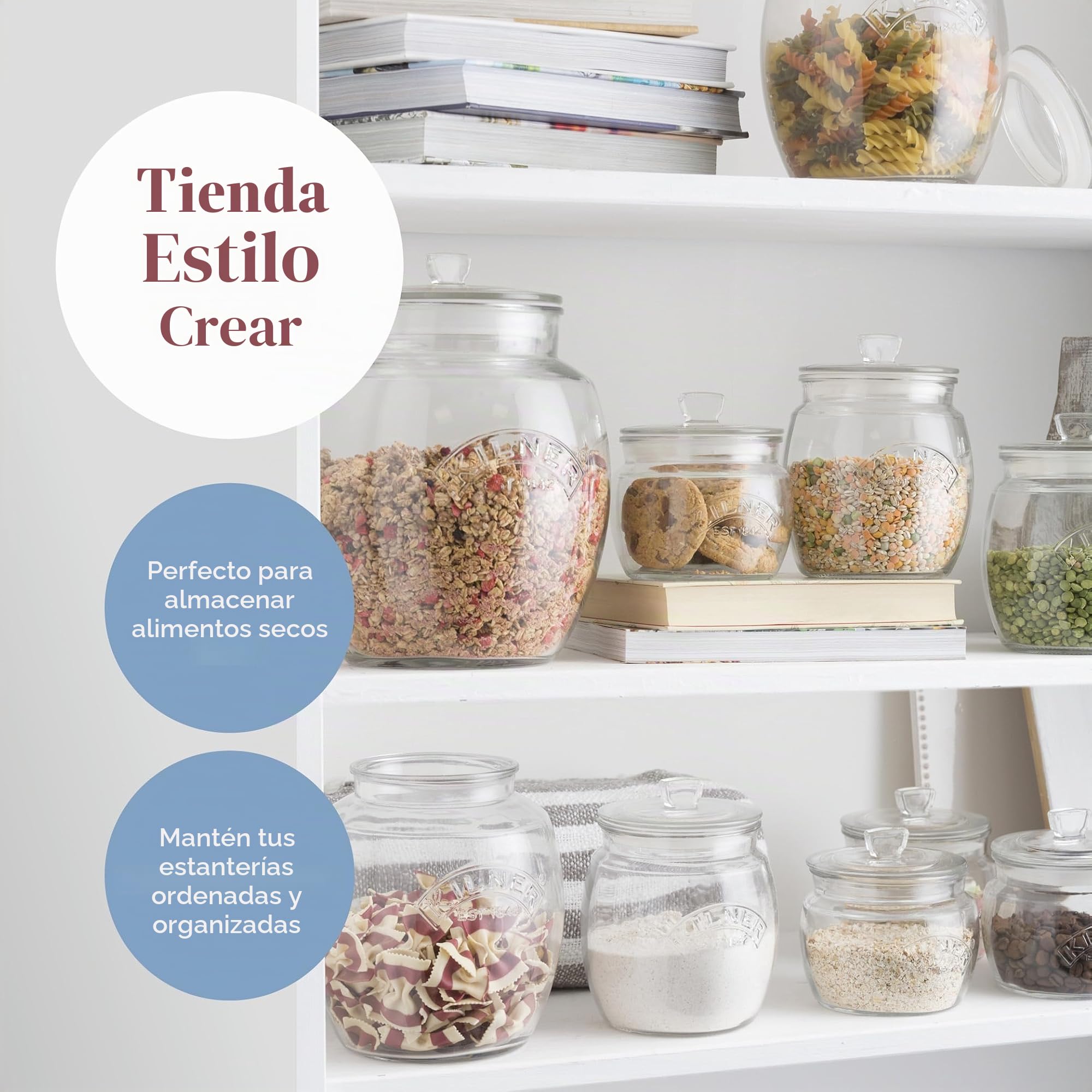 Kilner tarro de almacenamiento universal, claro, 4 L
