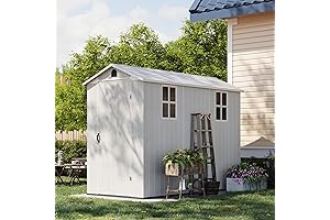 Patiowell 4' x 8' Resin Outdoor Shed with Durable Floor