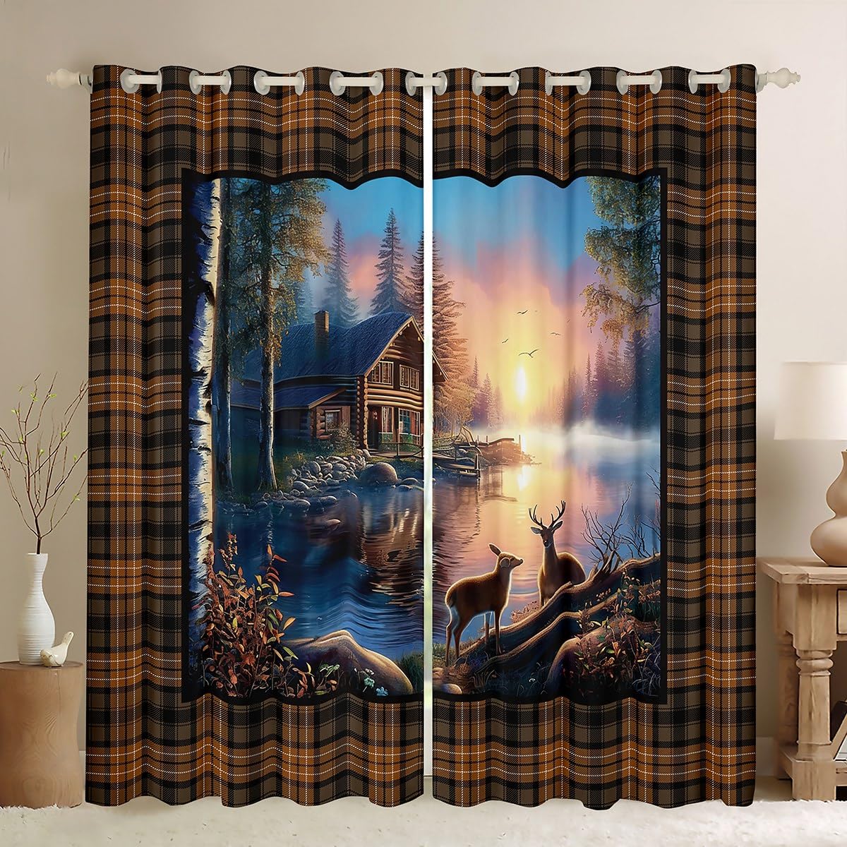 Cabin Style Curtains Cabin Curtains Lodge Curtains | Country Village