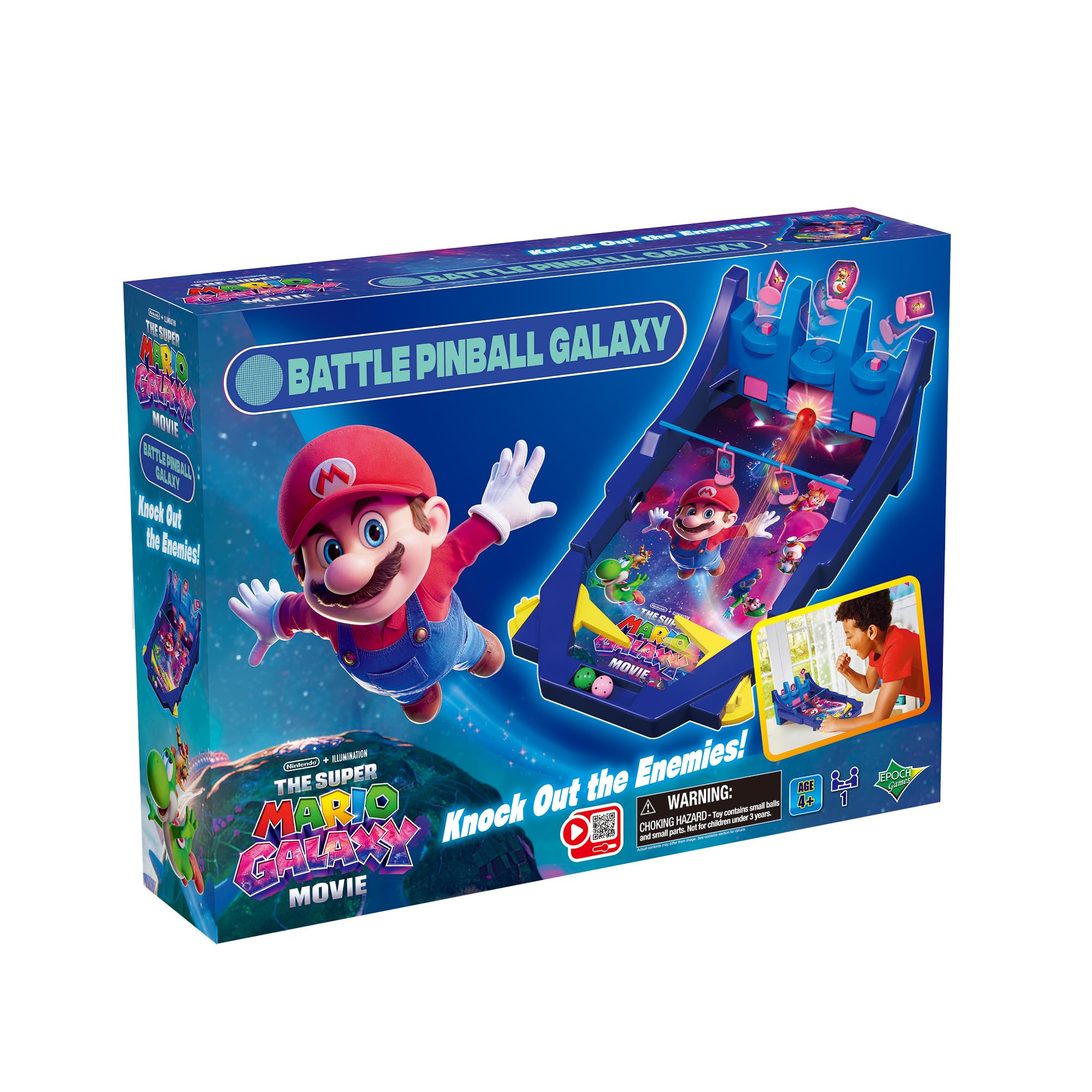 EPOCH Games - 7629 The Super Mario Galaxy Movie Battle Pinball Galaxy - Party Game