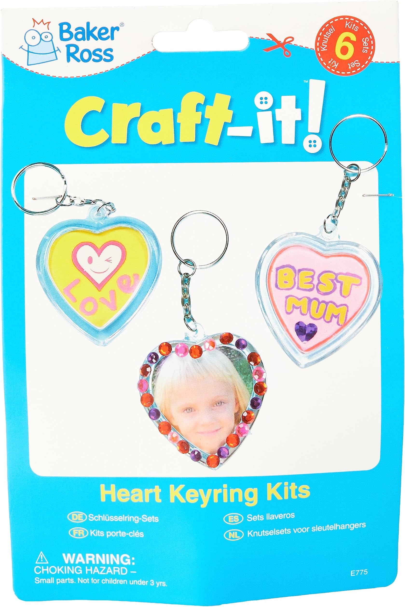 Baker Ross E775 Schlüsselanhänger Herz Für Kinder Zu Gestalten, Toll