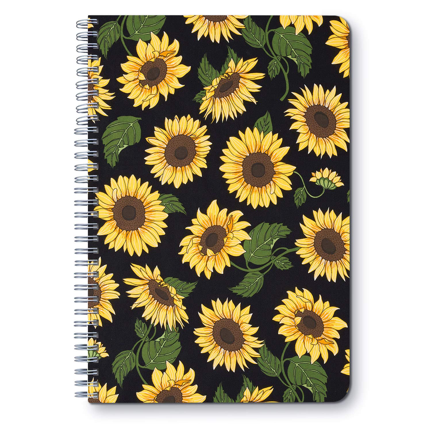 Maple Leaves Spiral Notebook - Fall Journal 5.5x8.3 Inch 164 Pages Lined Notebook For Office & School