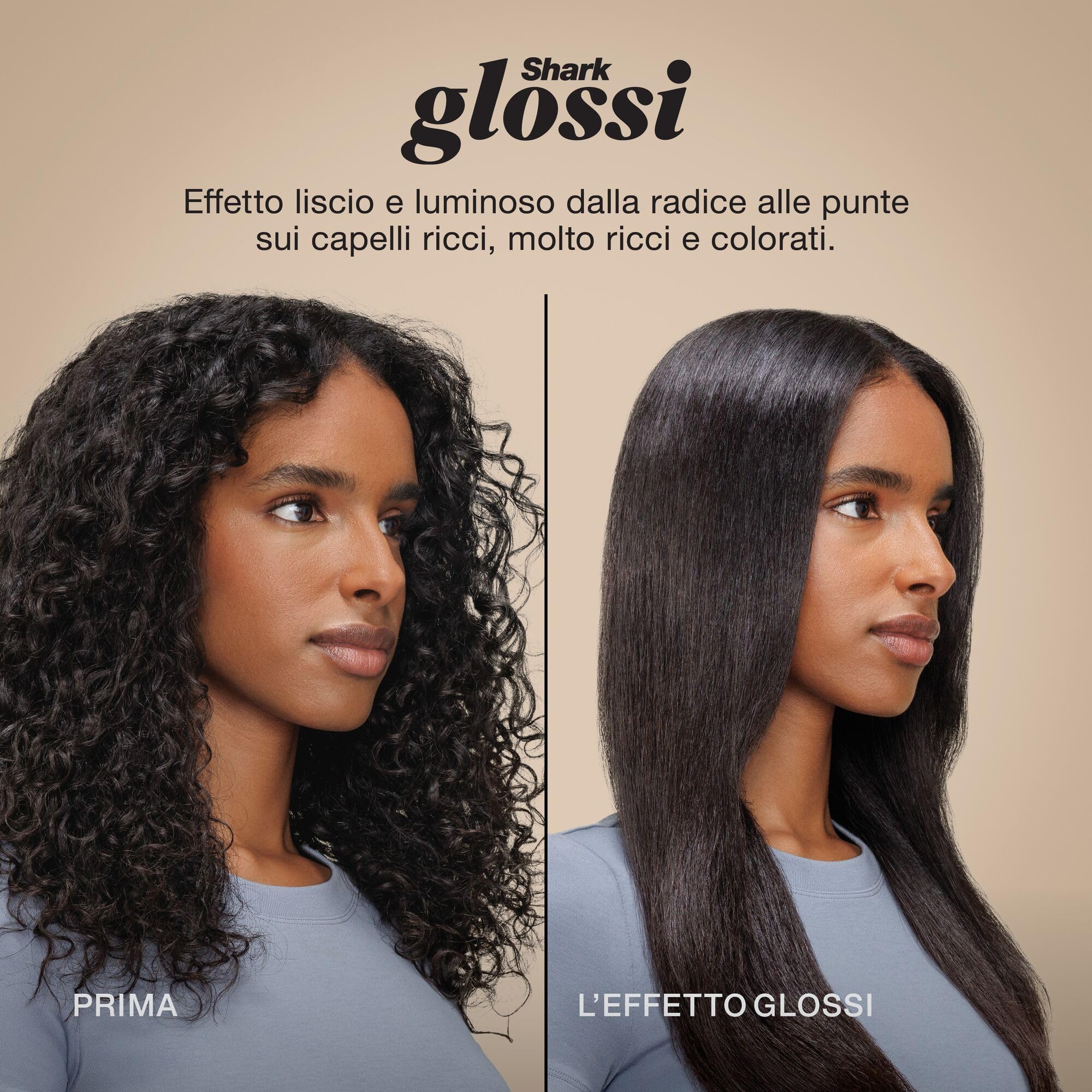 Shark Glossi Styler e spazzola lucidante ad aria calda 2 in 1 turchese | qualità professionale, piastre in ceramica, volumizza senza effetto crespo, Gloss Lock, tutti i tipi di capelli, HT302EUTL