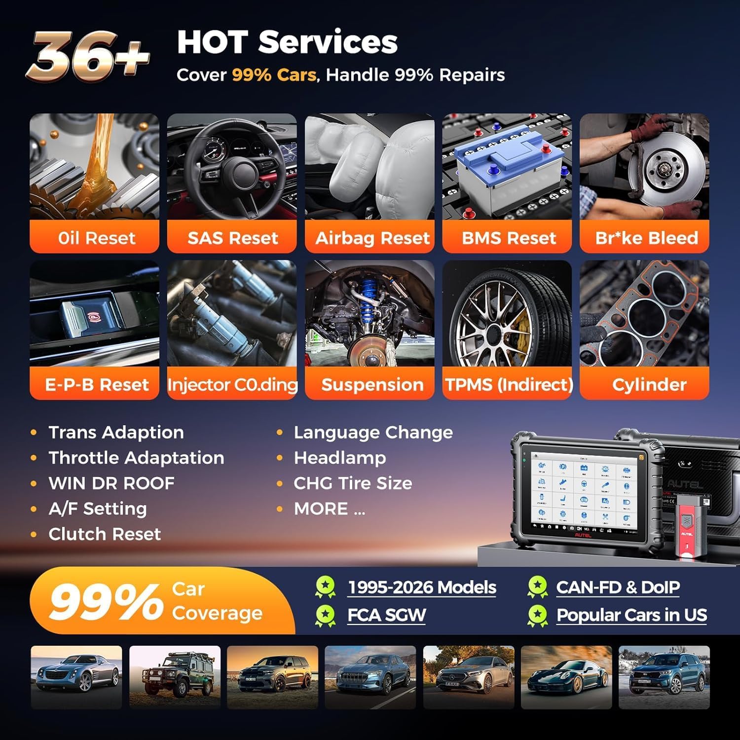 Autel MaxiSYS MS906 PRO-TS Scanner: 2026 MS906Pro-TS Up of MP900TS MS906 PRO MP900BT MS906MAX, Full TPMS & OE Coding, Bidirectional Scan Tool, 3000+ Test, 36+ Service, CAN FD&DoIP, Auto Scan 2.0