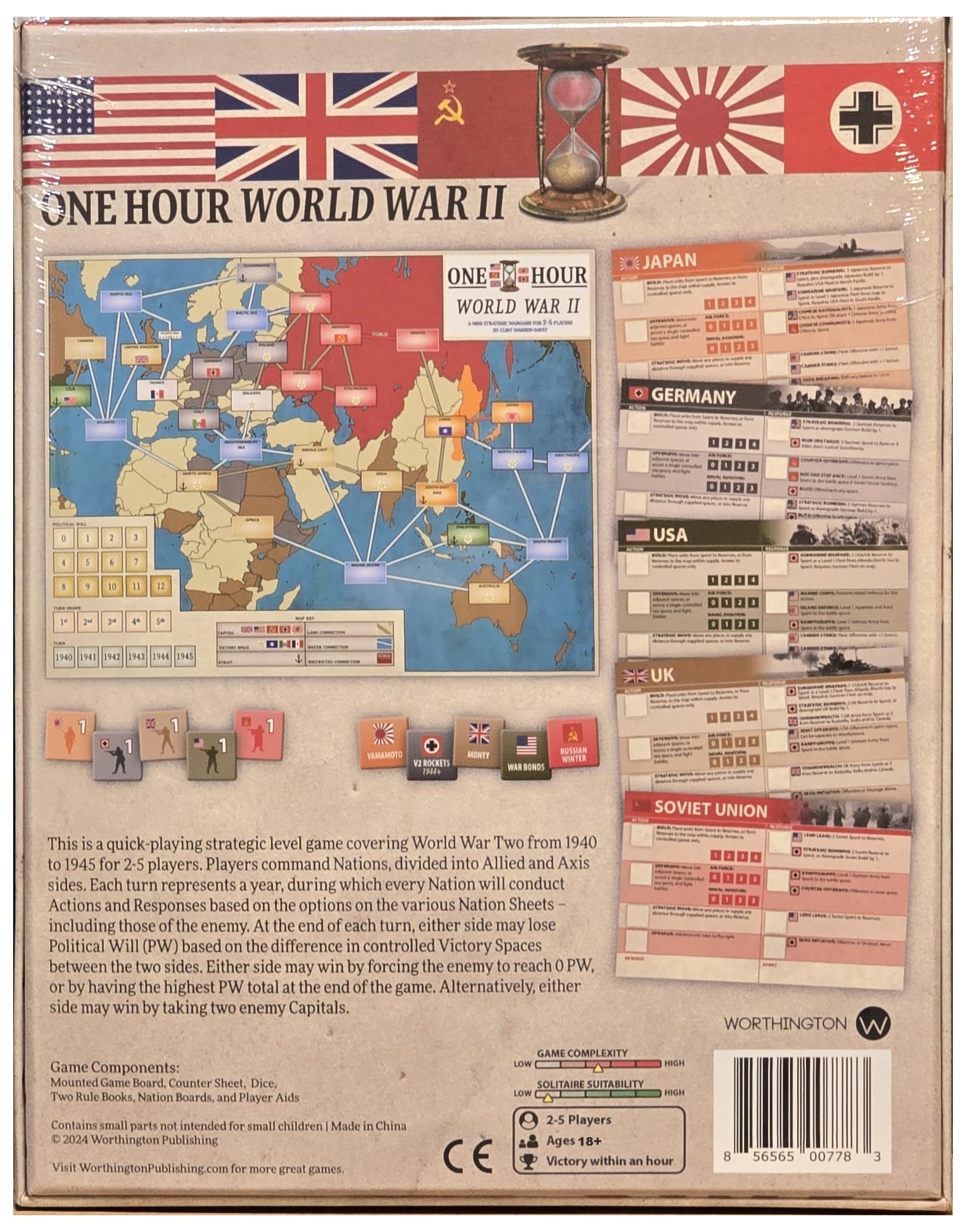 Amazon.com: Worthington Games One Hour World War II Strategic