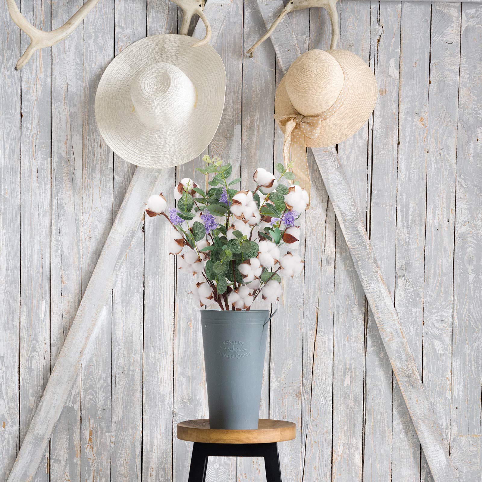 Buy Ageomet 6pcs 20Inch Farmhouse Cotton Flowers, Faux Cotton Stems