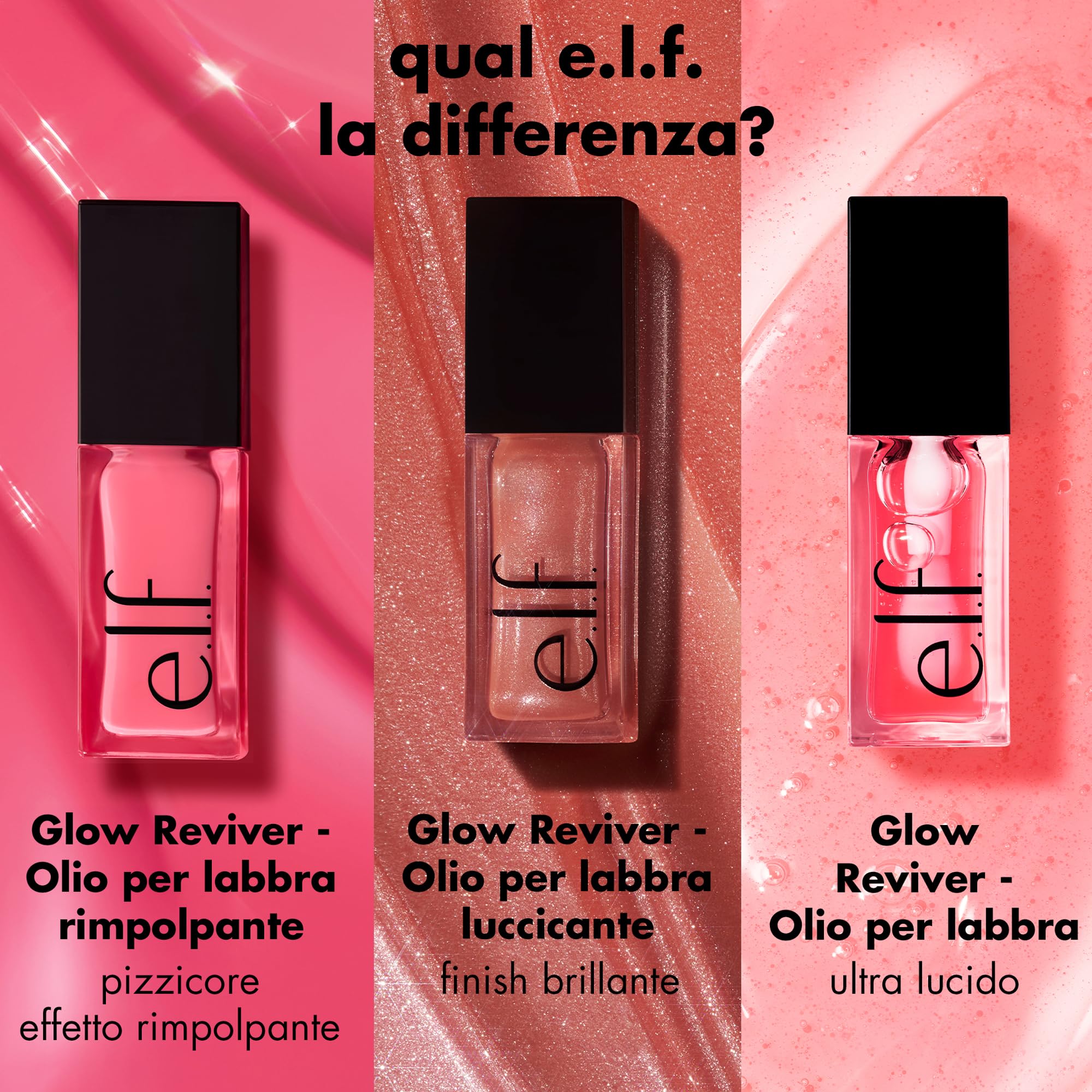 e.l.f. Glow Reviver Plumping Lip Oil, rimpolpante labbra colorato per un finish pieno e ultra lucido, infuso con olio di jojoba, prodotto vegano e non testato sugli animali, Major Mauve