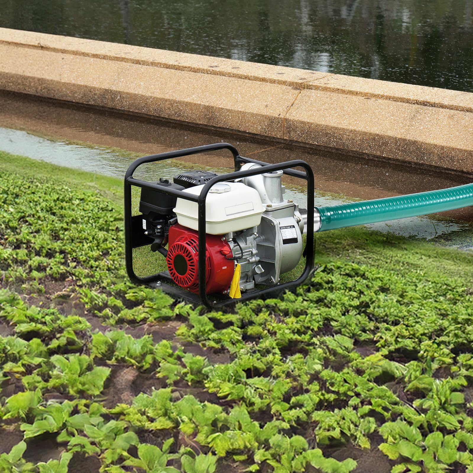 VEVOR Tubo di Aspirazione, 50,8 mm x 6,10 m, Tubo Verde con Connettori Camlock e Raccordi in Alluminio, Adatto a Varie Pompe, per Trattamento di Acque Reflue, Trasporto Acqua e Altri Scopi Agricoli