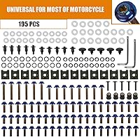 Vista 6 de BAIONE Juego de 195 piezas de pernos para carenado de acero inoxidable M5 M6, tornillos para carenado de parabrisas de motocicleta, sujetadores