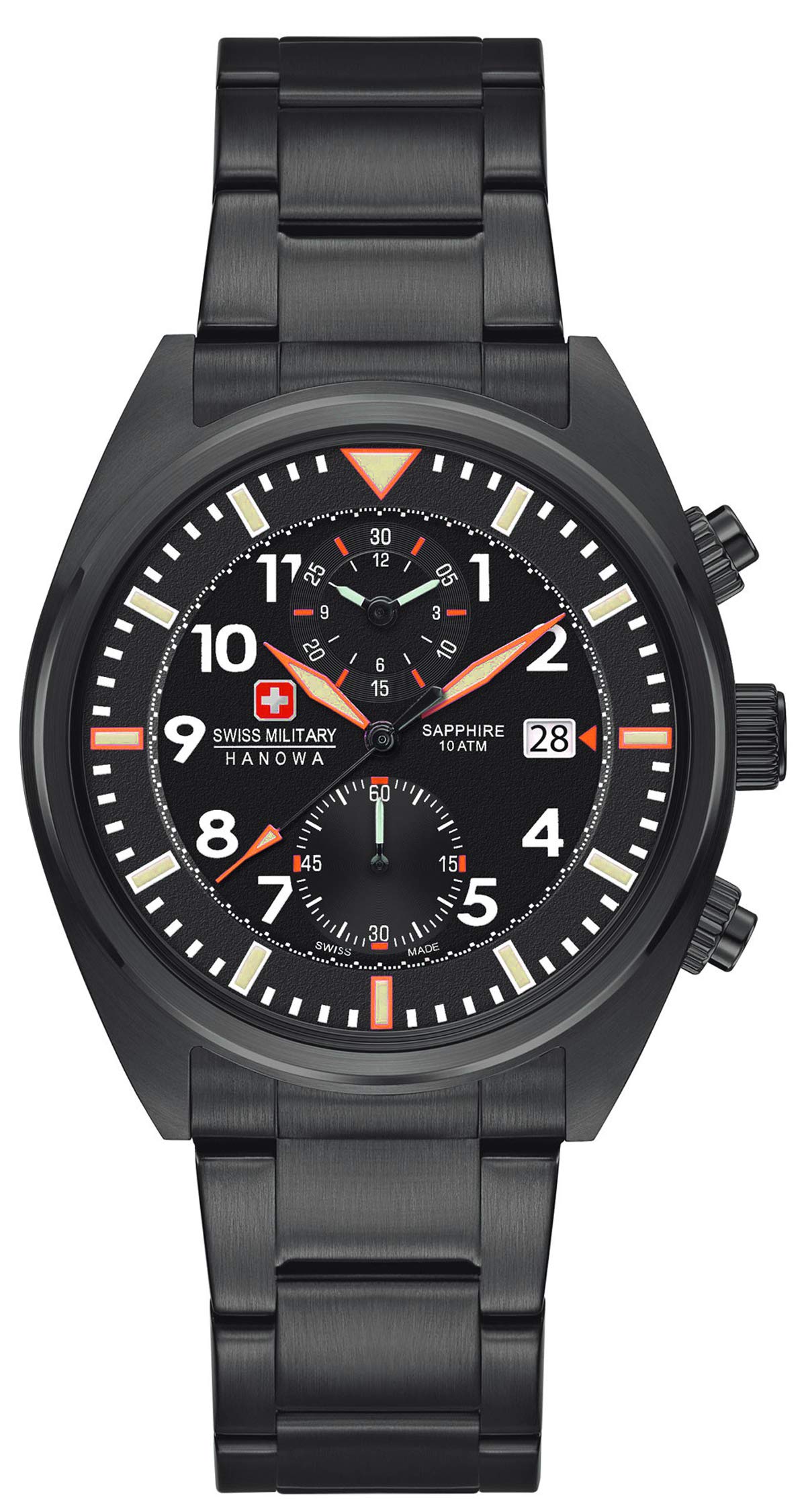 Swiss Military HanowaAirborne Chrono 06-5227.13.007 Men's Watch XL Analogue Quartz Stainless Steel Coated