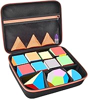 Vista 9 de Speed Cube - Estuche de almacenamiento compatible con Rubik Cube para cubos de rompecabezas mágicos GAN, soporte para bolsa de transporte con malla