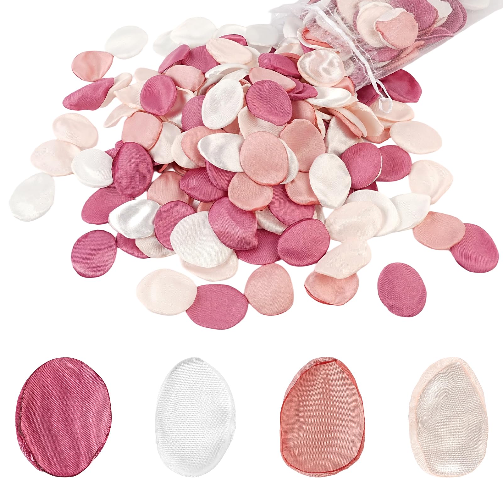 Emivery Rose Petals for Wedding and Bridal Shower Decor (Pink) — image 1