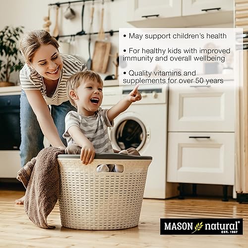 Miniatura 6 de MASON NATURAL Healthy Kids Probiótico con fibra, función digestiva saludable, salud intestinal mejorada, 60 masticables (paquete de 3)