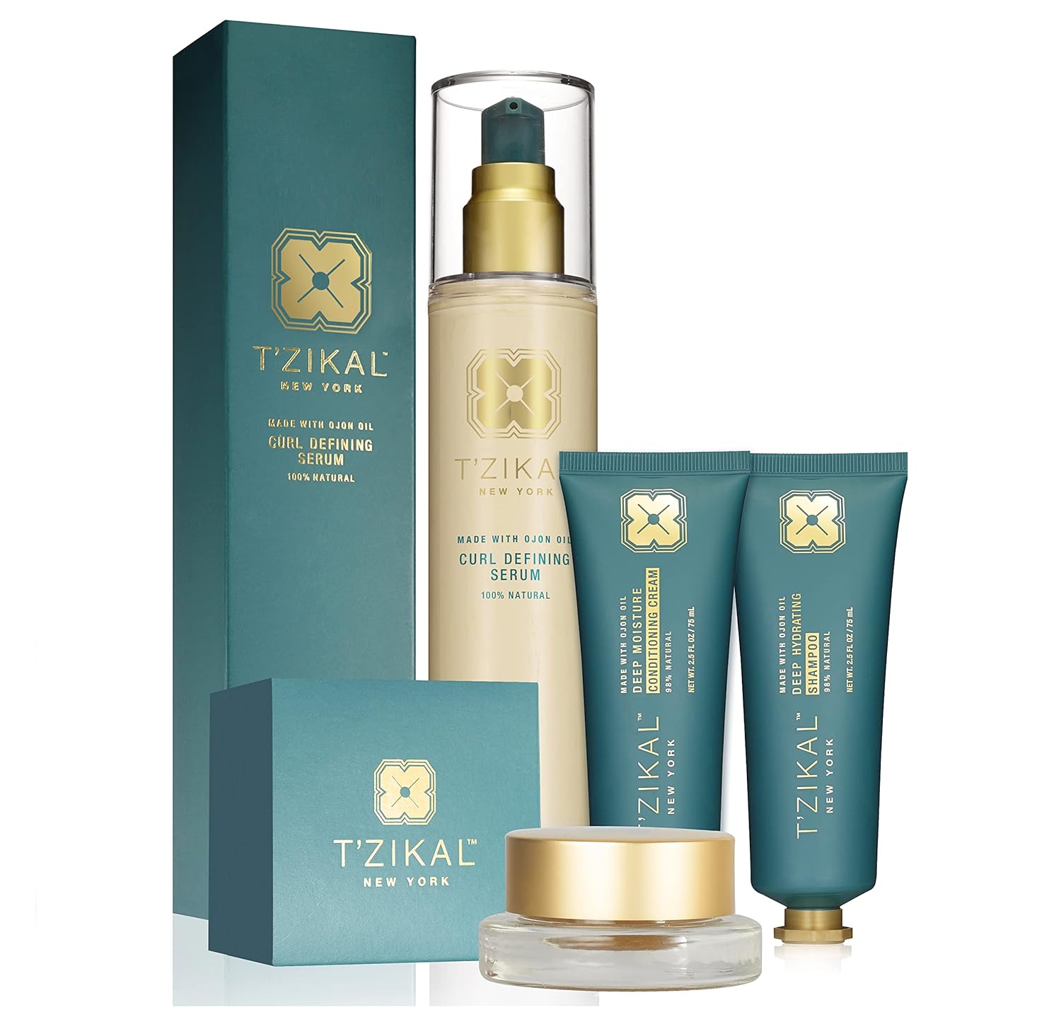 T'zikal's Curl Project with Ojon Oil (Small) - 30 Day Curly Hair for Women - Used as Curl Defining Products for Natural Hair, Curly Hair and Wavy Hair- Sulfate Free, Paraben Free