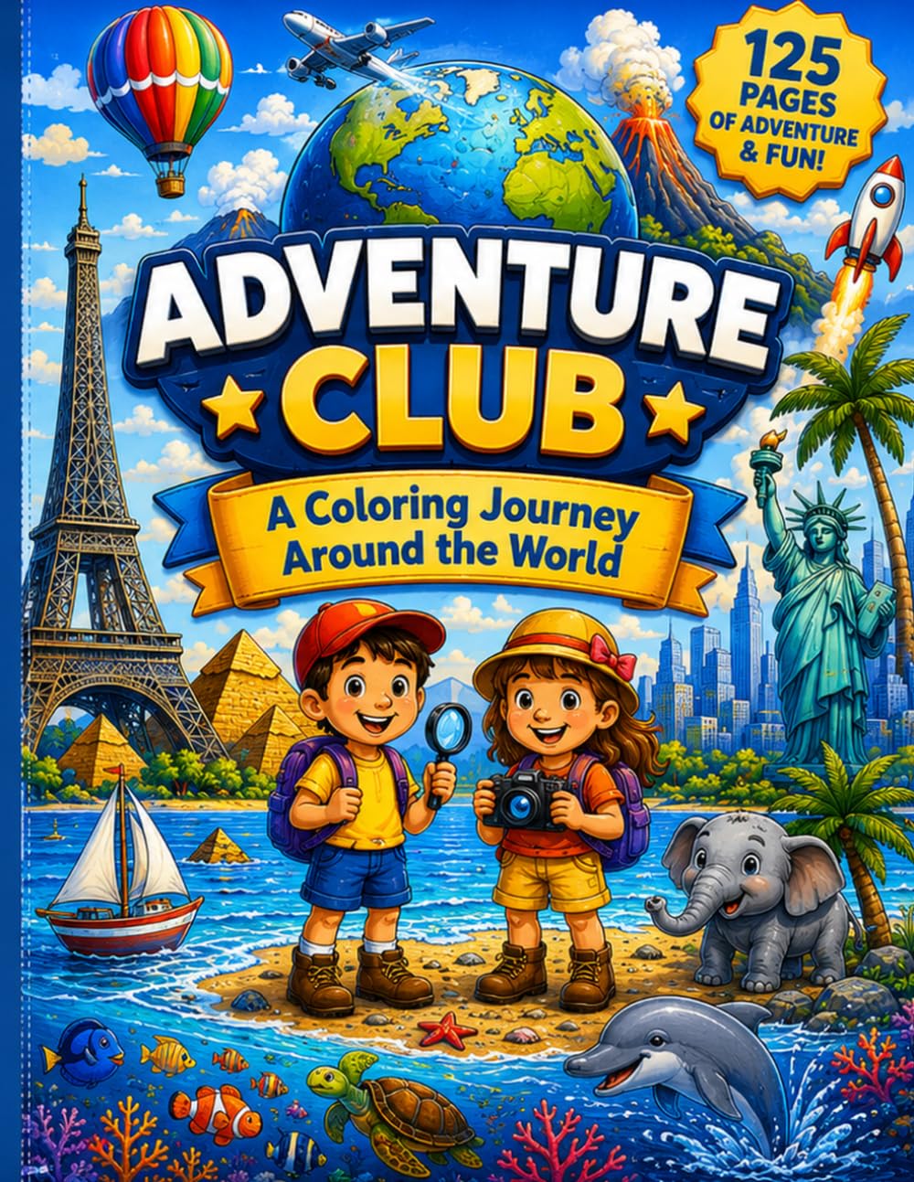 Adventure Club: A Coloring Journey Around the World