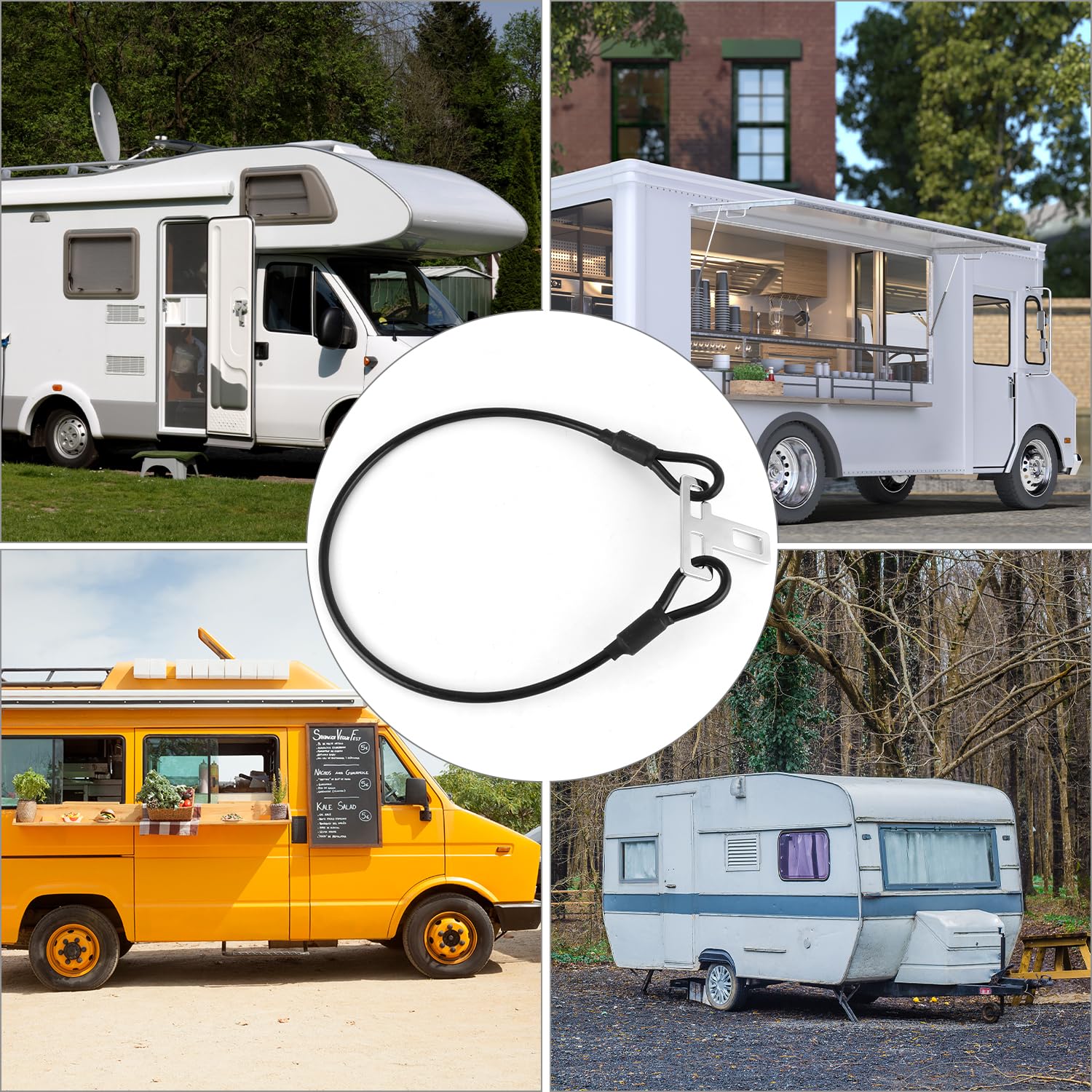 Protezione Antifurto Per Camper,2 Pezzi,60 Cm Accessori Antifurto Per Auto, Protezione Anti-Effrazione,Accessori Per Camper Antifurto Per Furgoni,Camper,Automobili